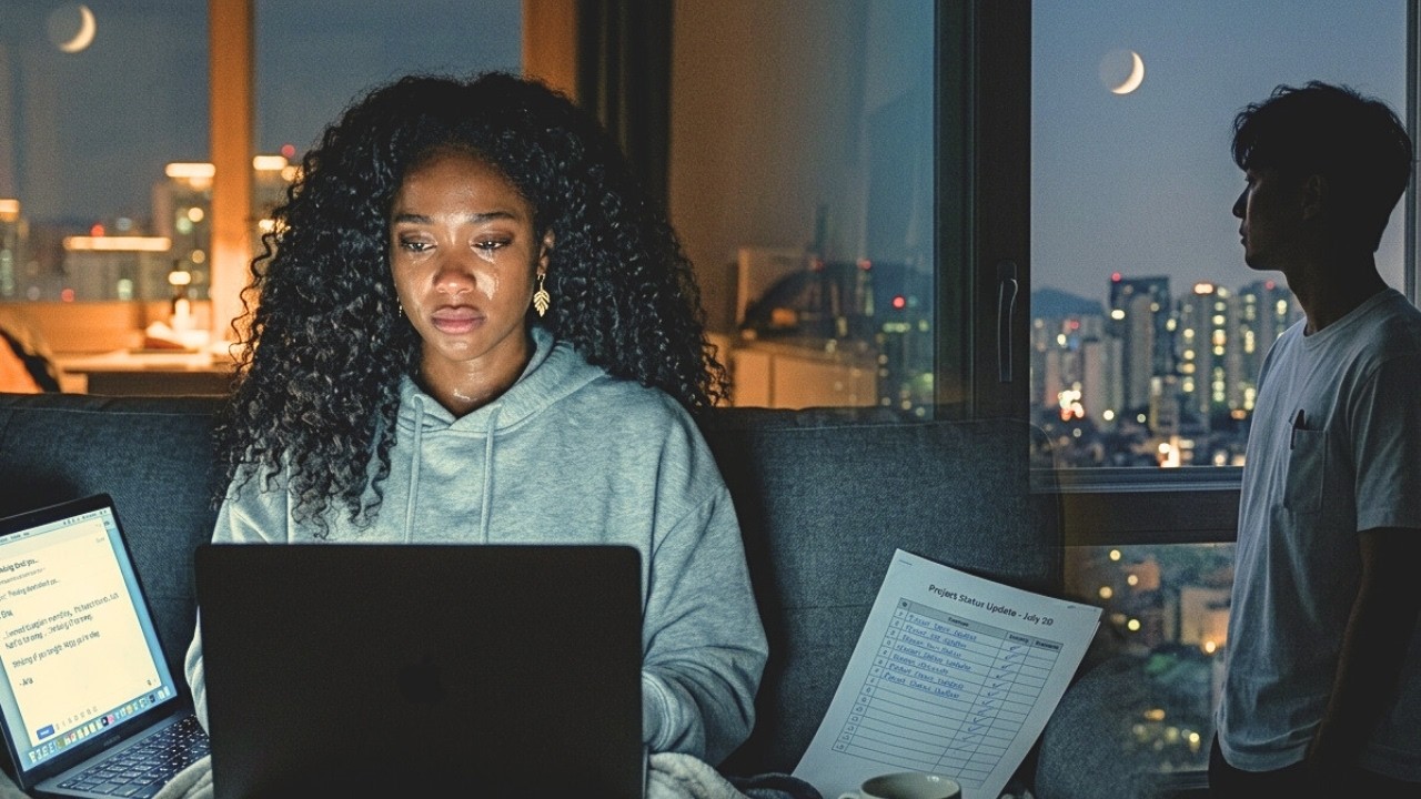 On her first day at work, tears hit hard — he covered her shift without questions