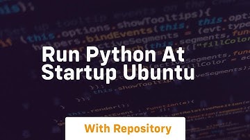 Run python at startup ubuntu