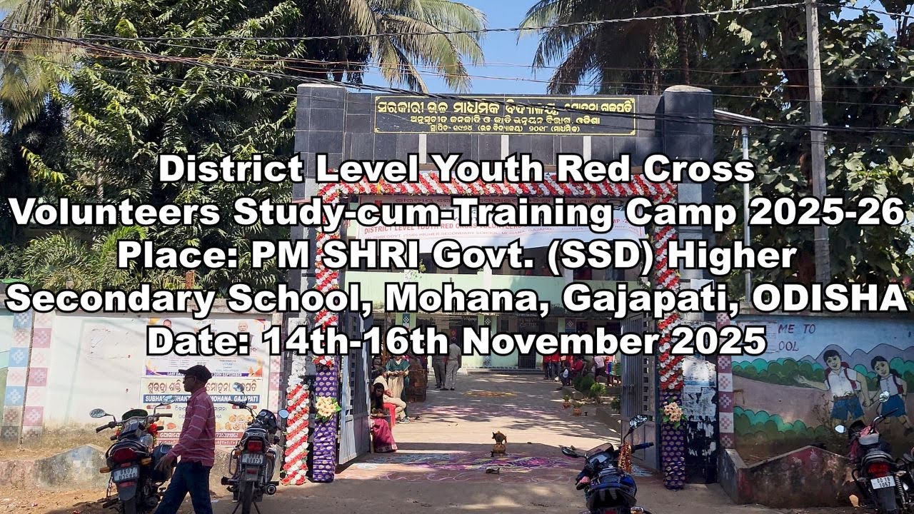YRC District Level Volunteers Study-cum-Training Camp 2025-26, Gajapati, ODISHA| 14-16 November 2025
