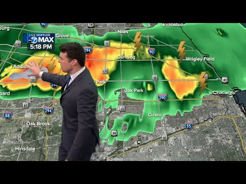 LIVE radar around Chicago; storms halt NASCAR race - YouTube