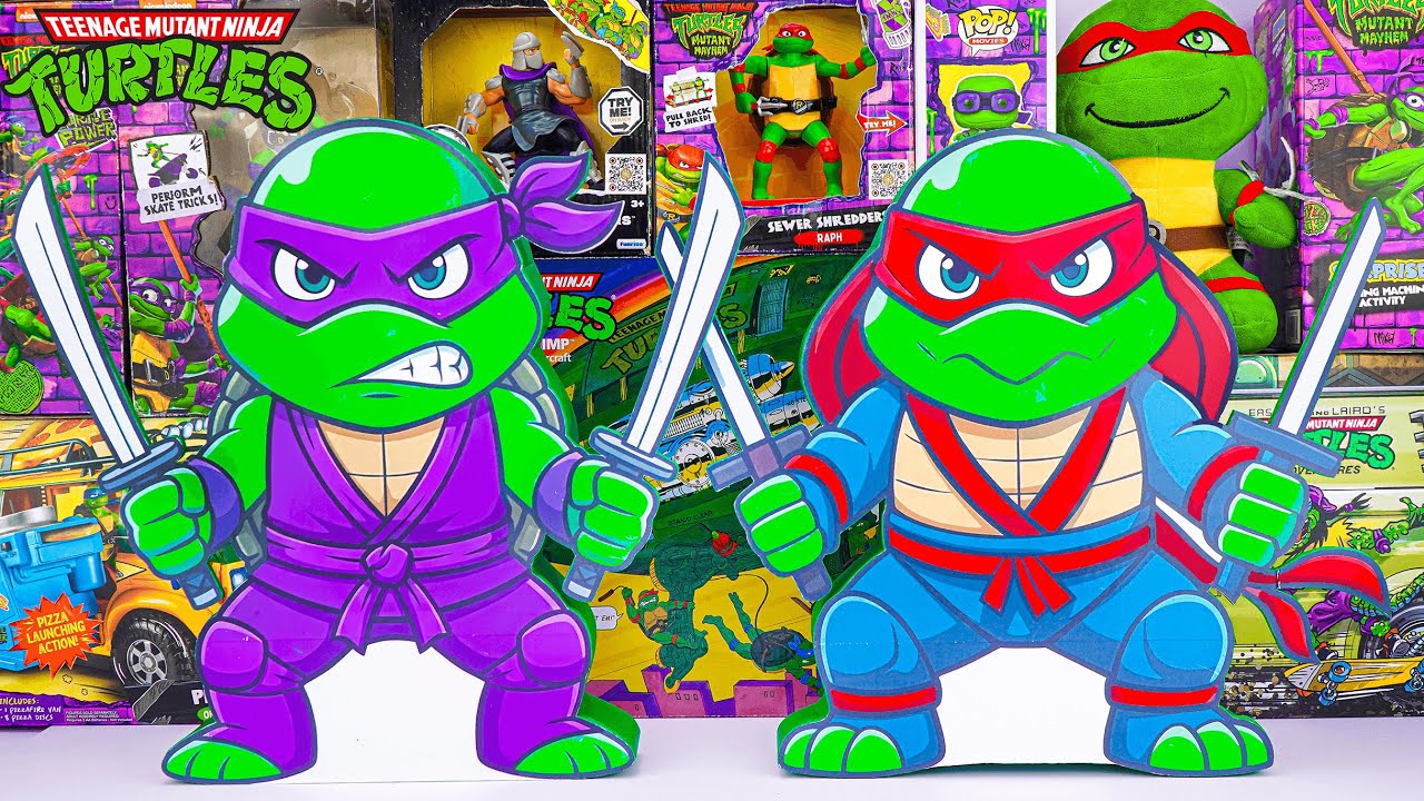 Unboxing Teenage Mutant Ninja Turtles | Secret Box of 4 Ninja Turtle Warriors | Battle Arena Playset