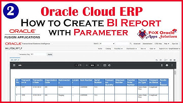 How to create BI report with parameter | How to create BI Report in Oracle cloud