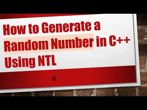How to Generate a Random Number in C++ Using NTL