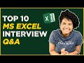 Top 10 MS Excel Interview Q&amp;A | Part 3 of 3 | Learn MS Excel in 2023 (with Download link)