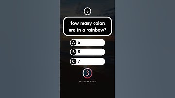 How Many Colors Are In a Rainbow? #generalknowledge #quiz #trivia
