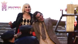 Joaquin Phoenix \& Lady Gaga filming JOKER 2