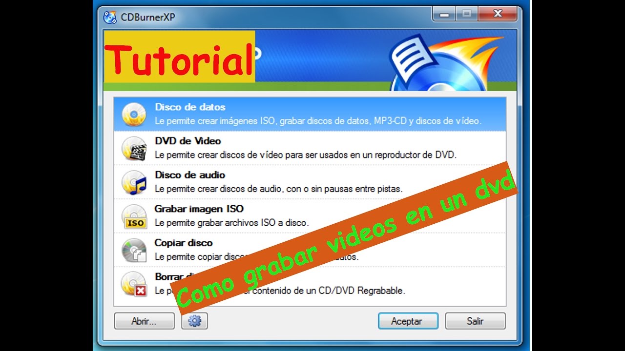 Tutorial de como grabar películas en DVD con CDBurnerXP 2016 Windows 7/8/10 YouTube