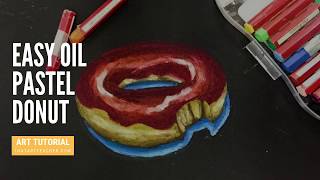 How to Draw a Realistic Donut with Oil Pastels | Easy Donut Tutorial screenshot 3