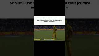 Dube before train journey 📈 but after 📉#csk