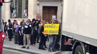 Animal Rights protect  Canada goose flagship store London