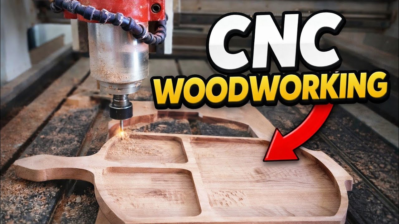 CNC obrada drveta: Izrada drvene zdjele od sirovine do gotovog proizvoda (Timelapse)