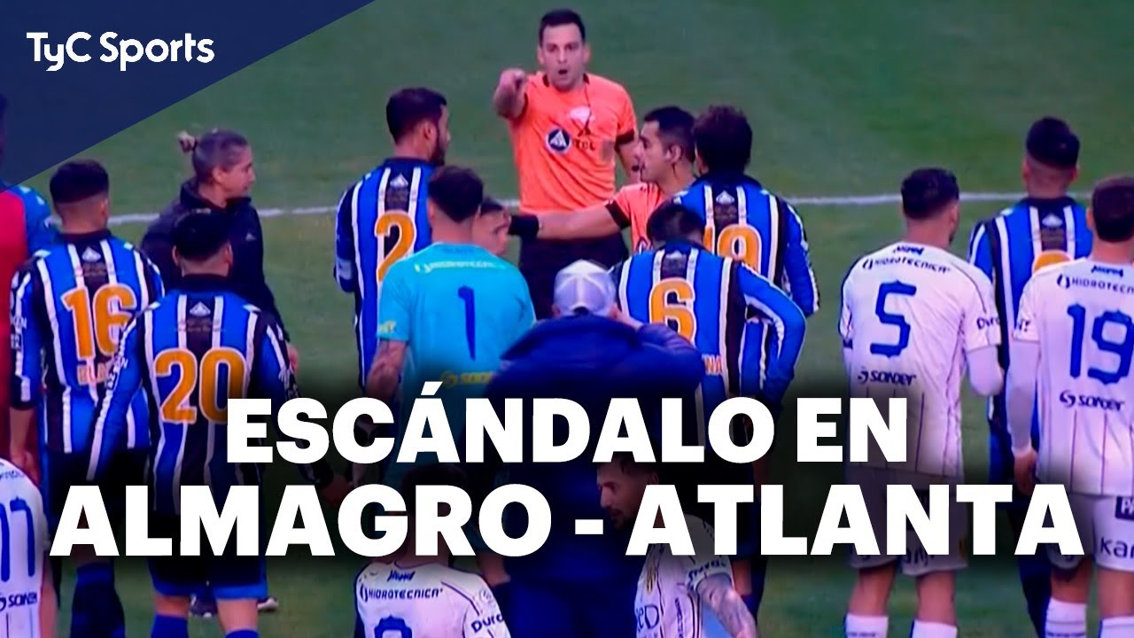 ESCANDALOSO FINAL entre ALMAGRO y ATLANTA: GOL COBRADO, ANULADO, CONVALIDADO Y... ¡OTRA VEZ ANULADO!