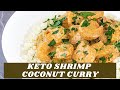 Keto shrimp coconut curry
