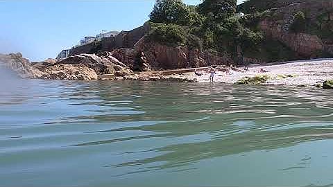 Breakwater Beach Brixham from the Sea.
