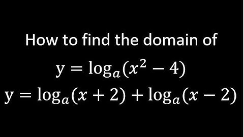 Find domain of function y=log(x^2-4)  y=log(x+2)+log(x-2)