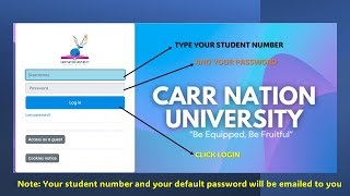 How to Login in CARR Nation University My Student Portal