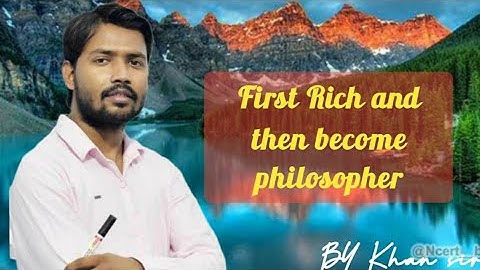 first become Rich and then become philosopher  By khan sir