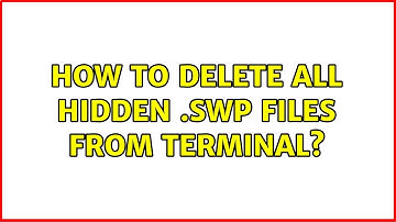 How to delete all hidden .swp files from terminal? (3 Solutions!!)