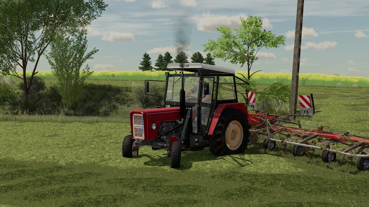 Zaczynamy sianokosy koszenie & przetrząsanie trawy! Timelapse Rozwojowy rolnik#250