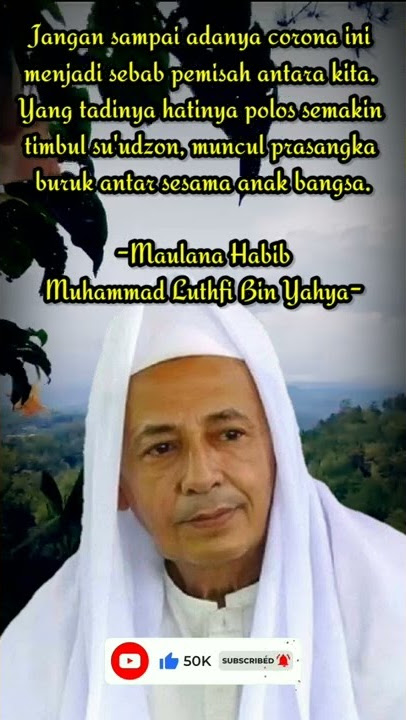 Story WA 15 detik | Kata Mutiara Maulana Habib Luthfi Bin Yahya tentang Corona #shorts