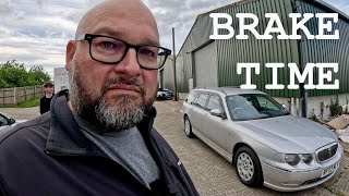 BRAKE TIME: ROVER 75 TOURER GETS NEW DISCS AND PADS