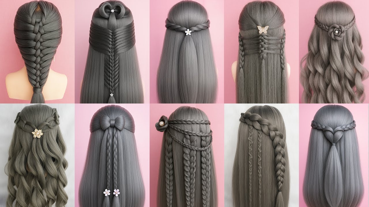 10 Peinados Fáciles Para Niñas Para Graduación 2025 | ⭐ Cabello Largo Fácil y Rápido