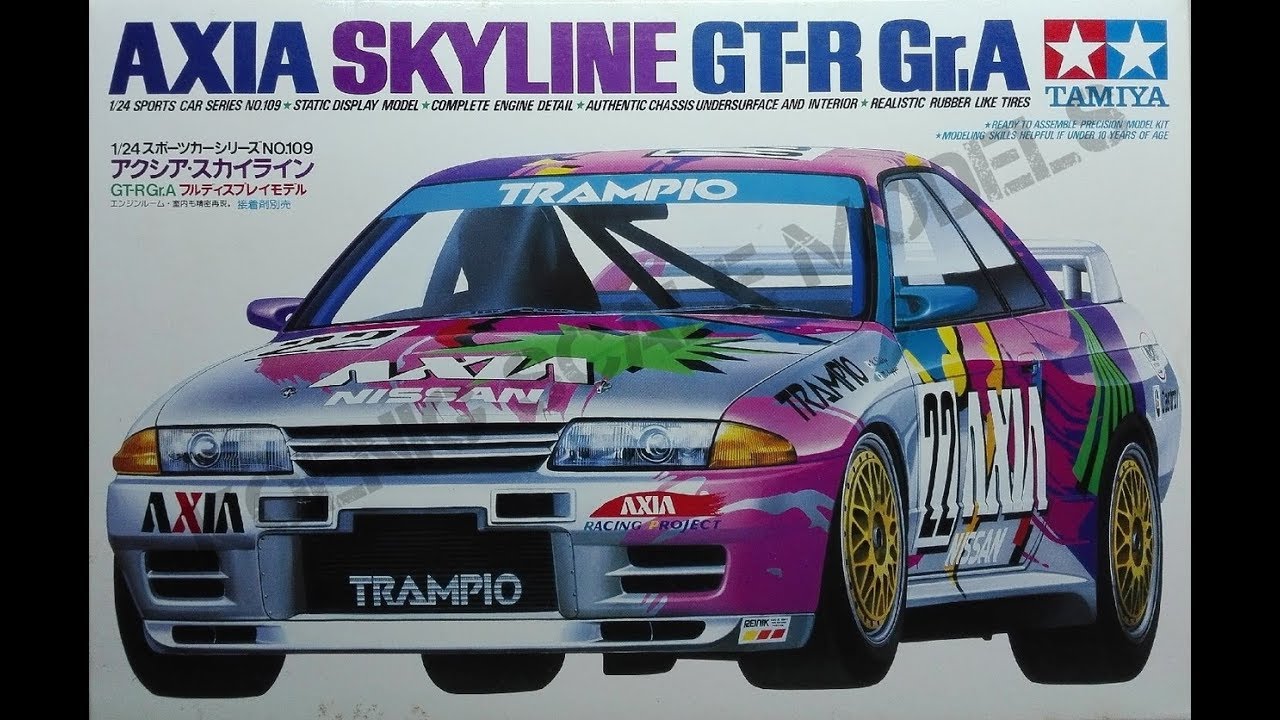 Обзор AXIA Nissan Skyline GT-R Gr. A JTCC 1992 Tamiya 1/24 (сборные модели)