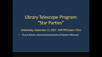 Webinar: Library Telescope Star Parties