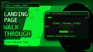 Landing Page Walkthrough | First Things First TMS [May 2026]