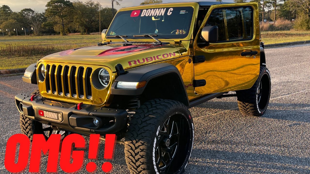 MY CHROME GOLD JEEP WRANGLER IS FINALLY COMPLETE! (Review) - YouTube
