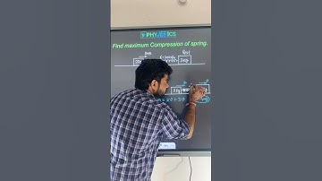 Find maximum  compression of spring | By Ayn Sir #jee #neet #physic