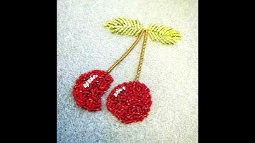 LES Students First attempts at Goldwork- Beautiful Completed Intro to Goldwork Cherry Design #shorts