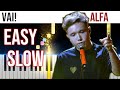 Vai! - Alfa - SANREMO 2024 - EASY SLOW Piano Tutorial with Melody   Chords   Bass🎹4K🤙