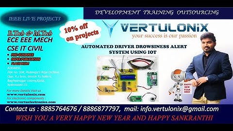 IOT based AUTOMATED DRIVER DROWSINESS ALERT SYSTEM |JAGADEESHMATLAB |VERTULONIX