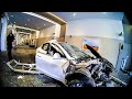 How this Tesla FLEW INSIDE a building & crash landed