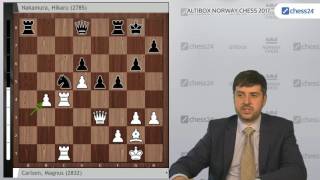 Peter Svidler analyses Carlsen - Nakamura, Norway Chess 2017