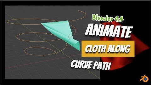 Animated cloth along curve path | Easy Blender tutorial | Beginners Tutorial | Blender 4.4