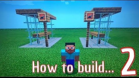 How to build... a modern bus stop in Minecraft!