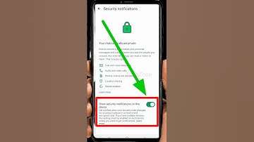 How To Enable Security Notification In WhatsApp | show security notifications on this device #shorts
