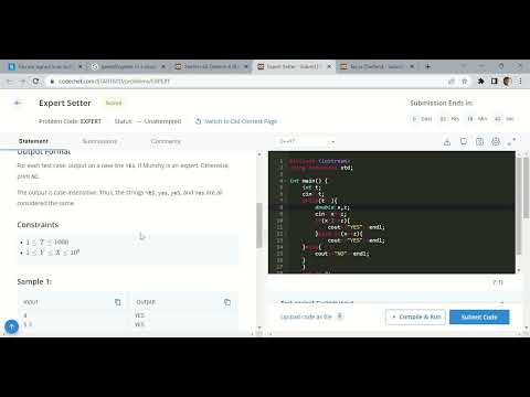 Expert setter problem codechef