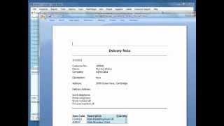 Create Delivery Note