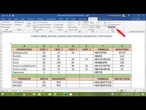 Video: Cómo Calcular La Cantidad En Word