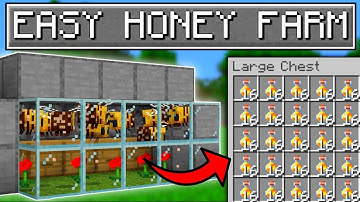 Minecraft EASY Honey Farm in Bedrock Edition 1.21 (MCPE/Xbox/PS4/Nintendo Switch/Windows10)