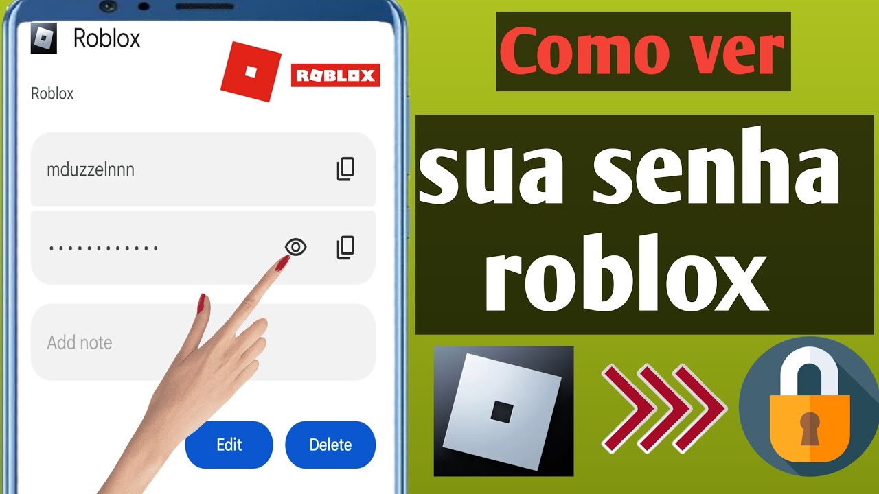 Como ver sua senha do Roblox no Celular  Como saber sua senha Roblox 2023  