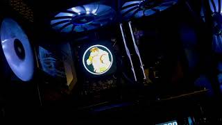 Super Street Fighter 2 intro Ryu on a Corsair h100i Elite LCD cooler
