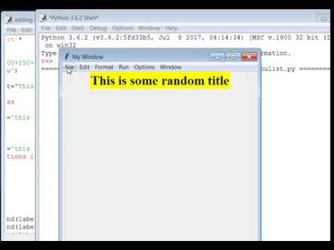 How to change a font in window in Python