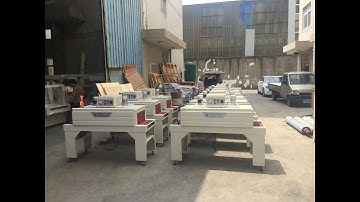 Automatic #bottle wrapping machine connect with heat #shrink film packing equipment