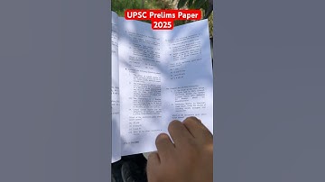 UPSC 2025 Prelims Paper #upscprelims2025 #upsc #ias