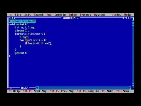 A very simple program to print twin primes below 100|A SQUARE