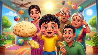 Mummy Ki Roti Gol Gol ⭕ | Gol Gol Song for Kids | Hindi Nursery Rhyme | 3D Animated Kids Song